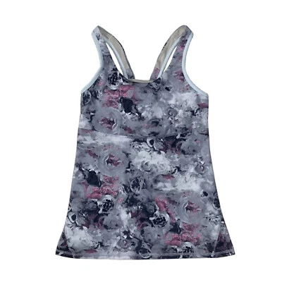 Regata Lululemon tamanho 6 Crossback Moody Mirage branca alças finas costas baixas de corrida - Imagem 1 de 4