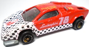 VINTAGE MAJORETTE LAMBORGHINI #78 RACE TEAM RED 1:56 DIECAST RACE CAR W/ WHITE - Picture 1 of 6