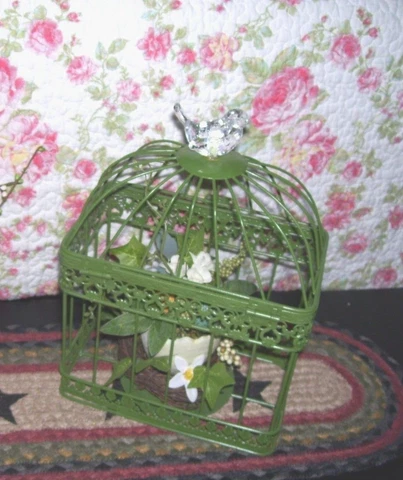 Decorative Metal Bird House Vintage Cover