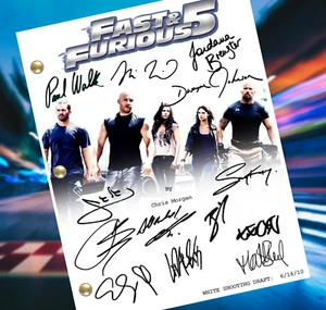 Fast Five Script signed, Autogramm Reprints, 136 Seiten, Fast and Furious 5 - Bild 1 von 3
