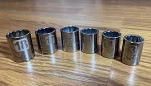 Craftsman USA 6 pc 3/8” Drive Easy Read Socket Set G2D Metric 12 pt - Picture 1 of 10