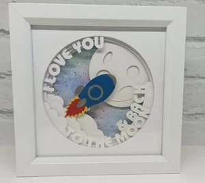Shadow Box - I Love You To The Moon And Back Shadow Box Wall Art - Picture 1 of 9