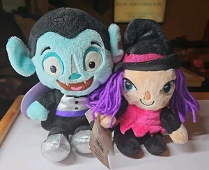 Dan Dee Collector Dracula Vampire & Witch Plush Stuffed Toys Halloween NEW - Picture 1 of 6