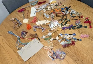 Embroidery Thread Mixed Skein Lot Mostly DMC Craft Supplies Mix New & Used VTG - Picture 1 of 10