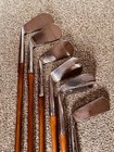 antique vintage hickory wood shaft golf clubs 5 clubs & a putter Ideal play set