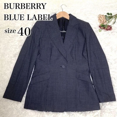 Burberry Blue Label Striped Jacket Women’s 40 Lining Casual Used #EK BFA - Image 1 of 4