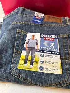 Denizen Levi's NEW NWT Mens 285 Relaxed 36x32 Blue Denim Jeans Straight - Picture 1 of 12
