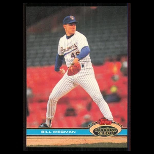 Bill Wegman #398 1991 Topps Stadium Club Milwaukee Brewers Baseball Card MLB NM - Picture 1 of 3
