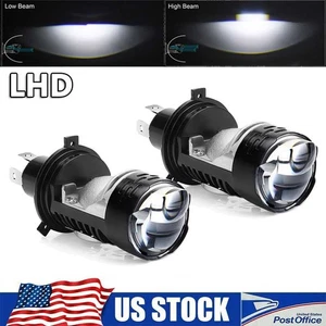 2X H4 9003 Mini Bi-LED Proyector Lente Faros 100W Alto/Bajo Haz Retrofit LHD - Imagen 1 de 13