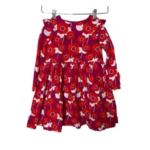 JACADI PARIS Girl Retro Floral Velvet Dress sz 6 - Picture 1 of 7