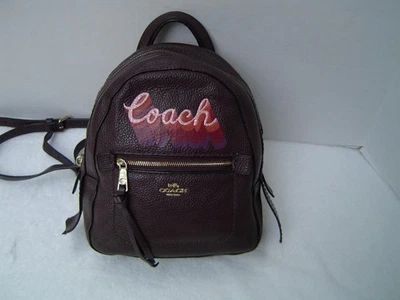 AUTÉNTICA MOCHILA COACH OXBLOOD CUERO GUIJARRO COACH MINI ANDI #37846 USADA EN EXCELENTE ESTADO Foto 1 de 4