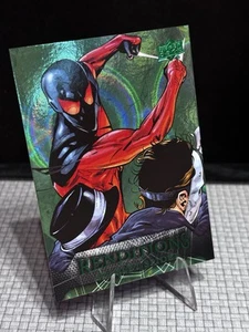 Scarlet Spider 2021 UD Marvel Renditions Spider-Man Goblin Green/399 #76 - Imagen 1 de 2