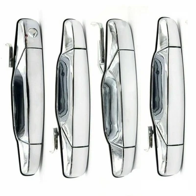 4X Chrome Exterior Door Handle Set For Chevy Tahoe GMC Yukon Sierra Denali 07-13 Foto 1 de 4