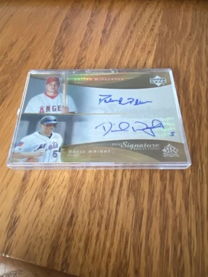 2005 Upper Deck Reflections - Dual Signature Reflections David Wright, Dallas... - Image 1 of 2