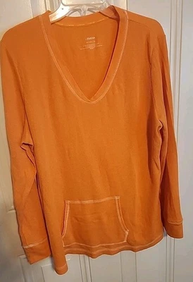 Top Liz Wear Térmico Tejido Waffle Manga Larga Talla XXL Costuras en Contraste Naranja Foto 1 de 4