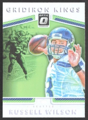 Russell Wilson 2017 Donruss Optic Gridiron Kings Silver Prizm #21 Seahawks - Image 1 of 2