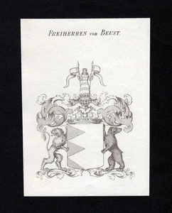 1820 Beust Wappen Adel coat of arms heraldry Heraldik Kupferstich engraving - Bild 1 von 1