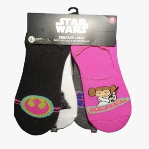 Calcetines Forradores Zapatilla Star Wars 10 Pares Talla 4-10 Darth Vader Princesa Leia Nuevos - Imagen 1 de 9