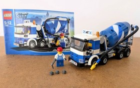 LEGO 7990 City Concrete Mixer Truck Construction Minifigs