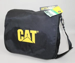 CAT Caterpillar schwarze Kuriertasche Schultertasche Arbeitskleidung Laptop-Umhängetasche - Bild 1 von 6