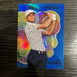 2023 UD Goodwin Champions Will Zalatoris Splash Of Color Rainbow Blue Refractor - Picture 1 of 4