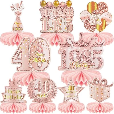 Mesa Centerpi de madera vintage 1985 decoraciones cumpleaños 40... Foto 1 de 4