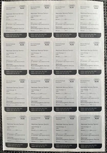 Audi Service Aufkleber, Ölservice, Inspektion, Wartung, Neu - Bild 1 von 2