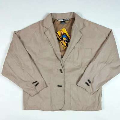 Женское маленькое спортивное пальто Jamie Sadock бежевое блейзер на 2 пуговицах куртка полиэстер - Изображение 1 из 4