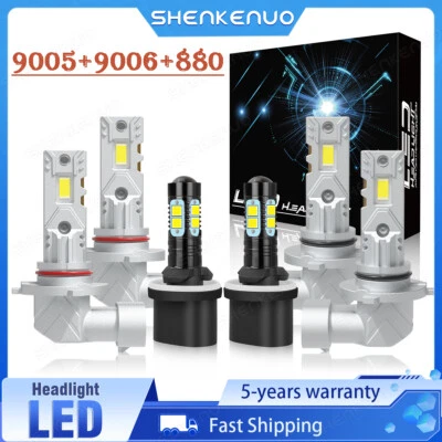 Faro LED de haz alto bajo + bombillas antiniebla 6x 6000K para Buick Century 1997-2003 Foto 1 de 4