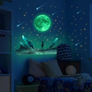 Unforgettable Memories Glow In The Dark Luminous Stars and Moon Wall Decor - Picture 1 of 7