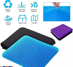 Sitzkissen Orthopädisches Gel extra verdickt lang sitzend Büro Auto Stuhl 36x32cm - Bild 1 von 7