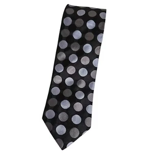 Corbata de seda TED BAKER EE. UU. negra gris lunares con:3,6" usada en excelente estado  - Imagen 1 de 4