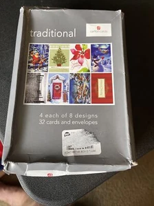 Carlton Cards Traditional Christmas Holiday Cards 32 Cards And Envelopes Sealed - Picture 1 of 4