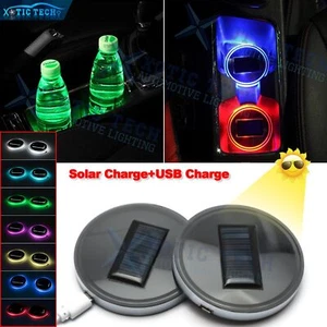 Colorful Switchable LED Car Cup Holder Mat Coaster Pad For BMW F30 F31 F34 F35 - Picture 1 of 13