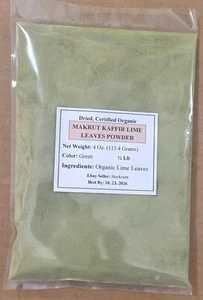 ⭐️⭐️⭐️ Ground Makrut Kaffir Lime Leaves Dried Powder 1/4 to 1 Lb Options ⭐️⭐️⭐️ - Picture 1 of 3