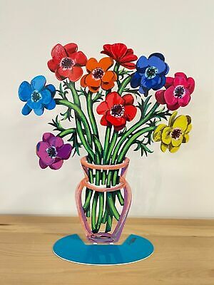 Sculpture Pop Art  Vase Coquelicots  Fleurs En Métal Par DAVID GERSTEIN • 260.06€