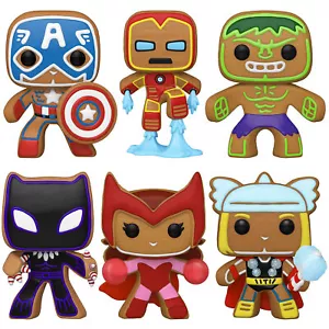 Funko Pop Lote Paquete De 6 Marvel Pan Jengibre - Capitán América Hulk Thor Y - Imagen 1 de 1