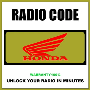 HONDA RADIO CODES UNLOCK ACCORD INSIGHT JAZZ LEGEND NSA STEREO PINCODE SERVICE - Picture 1 of 6