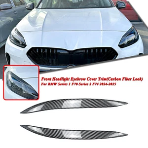 Borde de cejas de párpados de faros de aspecto de carbono para BMW Serie 1 F70 Serie 2 F74 24-25 - Imagen 1 de 9