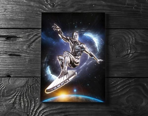 Affiche animée Silver Surfer Fantastic Four Marvel Comic Anime imprimé - Pas de cadre - Photo 1 sur 3