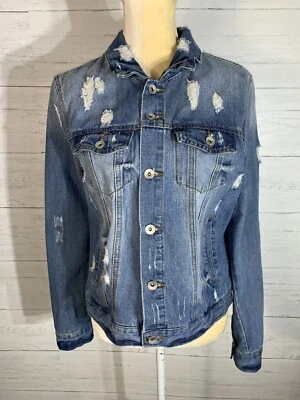 Ci Sono denim distressed jacket size Large Juniors - Image 1 of 4