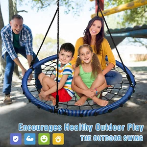 Trekassy 750lbs 45" Spider Web Round Nest Tree Swing for Kids Adults with Swivel - Picture 1 of 12