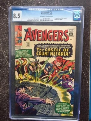 AVENGERS #13 CGC VF+ 8.5; OW-W; Jack Kirby cover; 1st app of Count Nefaria! - Image 1 of 2
