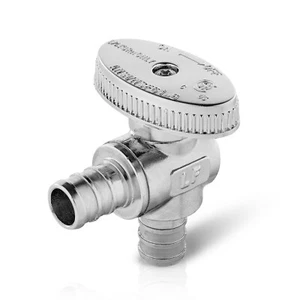 EFIELD 1/2" PEX Crimpado x 1/2" PEX Crimpado Ángulo Tope Válvula 1/4 Vuelta Sin Plomo - Imagen 1 de 5