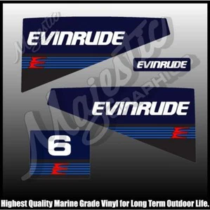 EVINRUDE - 6 hp - OUTBOARD DECALS - Picture 1 of 1