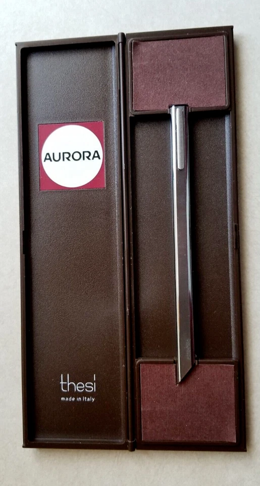 Aurora Thesi 铬圆珠笔 复古 20 世纪 70 年代 意大利制造 MOMA 系列  — 第 1/4 张图片