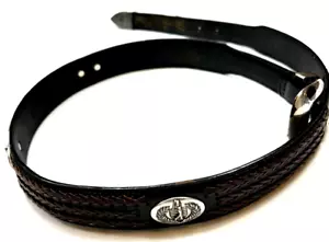 Vintage 1996 Sentry Golf Belt Size 36 Genuine Leather M1673 Concho Braided - Picture 1 of 12