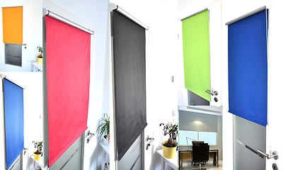 Fenster & Tür Thermo Verdunkelungs Rollo Klemm fix ohne Bohren Ketten Seiten zug - Bild 1 von 4