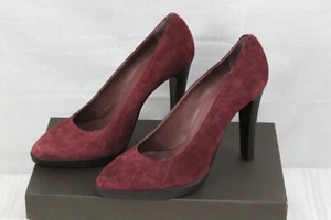 Women's Heels Size 8.5 FRAU Italian Suede Pumps Model 66B1 Burgundy NWB - Picture 1 of 7