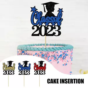 2023 Graduation Party Cake Decorations Congrats Grad Cake Toppers Cake Insertion - Picture 1 of 15